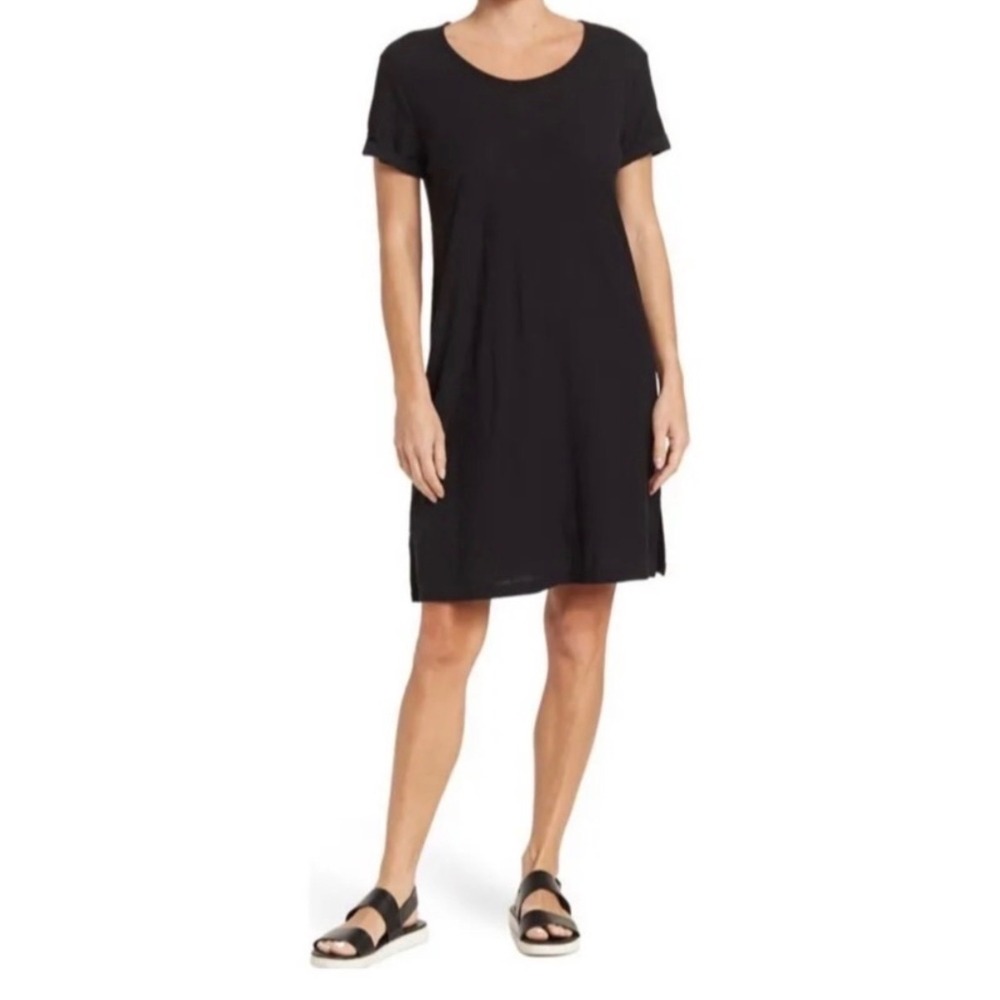 STANDARD JAMES PERSE‎ Black T Shirt Dress Midi Size 1 S